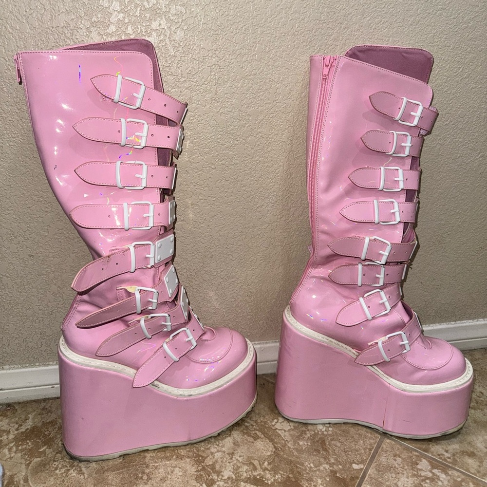 Pink Holographic Demonia Swing-815 - image 2